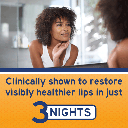 Clinically shown to restore visibly healthier lips in just three nights